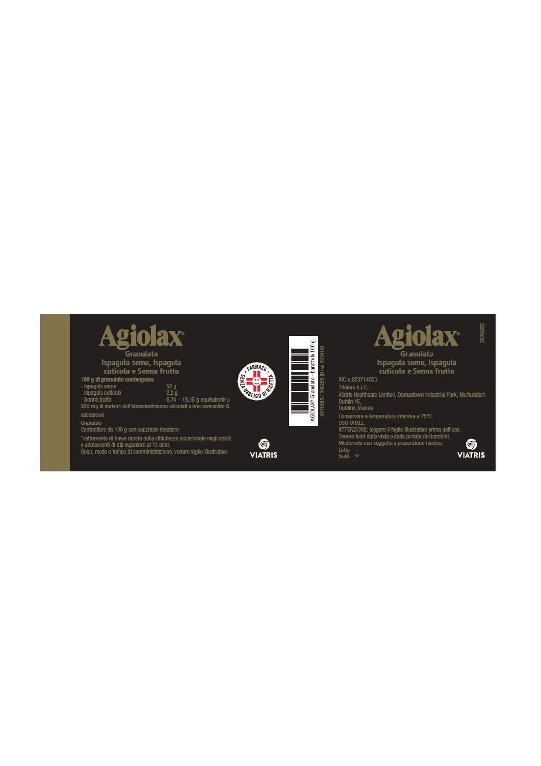 AGIOLAX*OS GRAT BAR 100G