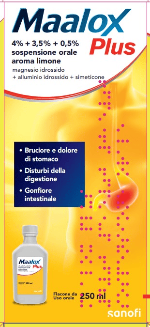 MAALOX PLUS*OS SOSP 4+3,5+0,5%