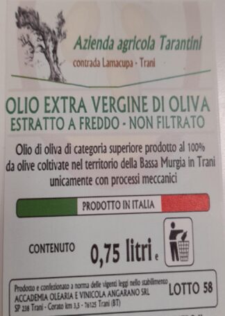 Olio d'oliva azienda agricola Tarantini